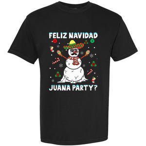 Xmas Feliz Navidad Juana Party Cool Mexican Funny Christmas Garment-Dyed Heavyweight T-Shirt