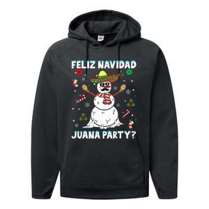 Xmas Feliz Navidad Juana Party Cool Mexican Funny Christmas Performance Fleece Hoodie