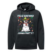 Xmas Feliz Navidad Juana Party Cool Mexican Funny Christmas Performance Fleece Hoodie