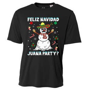 Xmas Feliz Navidad Juana Party Cool Mexican Funny Christmas Cooling Performance Crew T-Shirt