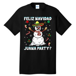 Xmas Feliz Navidad Juana Party Cool Mexican Funny Christmas Tall T-Shirt