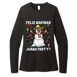 Xmas Feliz Navidad Juana Party Cool Mexican Funny Christmas Womens CVC Long Sleeve Shirt