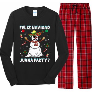 Xmas Feliz Navidad Juana Party Cool Mexican Funny Christmas Long Sleeve Pajama Set