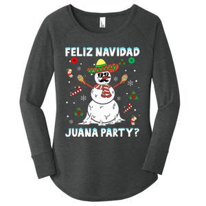 Xmas Feliz Navidad Juana Party Cool Mexican Funny Christmas Women's Perfect Tri Tunic Long Sleeve Shirt