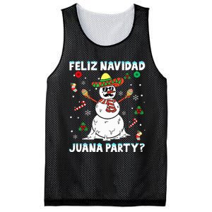 Xmas Feliz Navidad Juana Party Cool Mexican Funny Christmas Mesh Reversible Basketball Jersey Tank