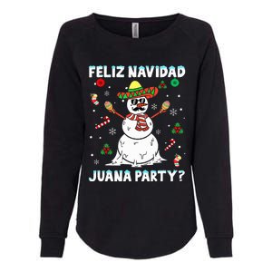 Xmas Feliz Navidad Juana Party Cool Mexican Funny Christmas Womens California Wash Sweatshirt