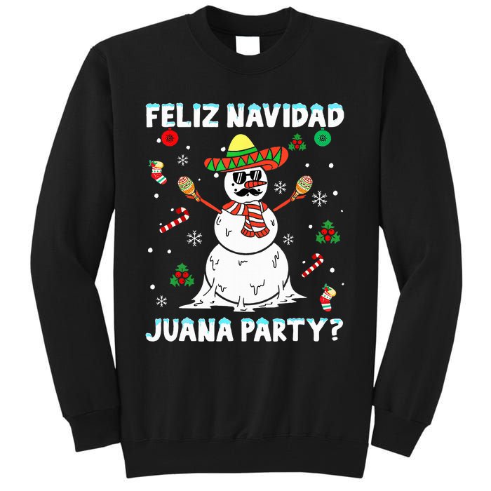 Xmas Feliz Navidad Juana Party Cool Mexican Funny Christmas Tall Sweatshirt