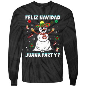 Xmas Feliz Navidad Juana Party Cool Mexican Funny Christmas Tie-Dye Long Sleeve Shirt