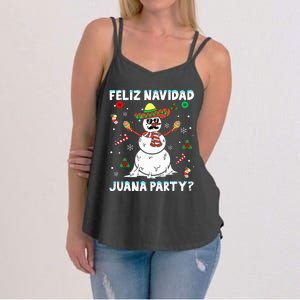 Xmas Feliz Navidad Juana Party Cool Mexican Funny Christmas Women's Strappy Tank