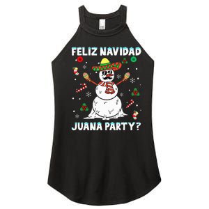 Xmas Feliz Navidad Juana Party Cool Mexican Funny Christmas Women's Perfect Tri Rocker Tank