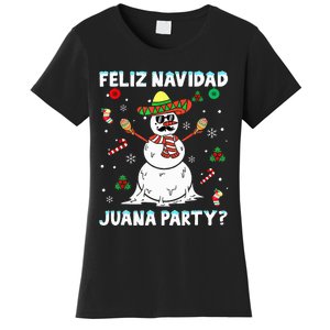 Xmas Feliz Navidad Juana Party Cool Mexican Funny Christmas Women's T-Shirt