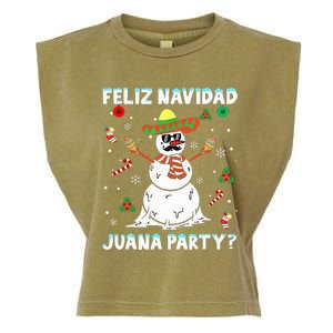 Xmas Feliz Navidad Juana Party Cool Mexican Funny Christmas Garment-Dyed Women's Muscle Tee