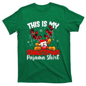 Xmas Family Plaid Reindeer This Is My Christmas Pajamas Gift T-Shirt