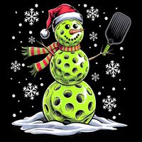 Xmas Funny Pickleball Snowman Player Santa Hat Christmas Gift Backpack