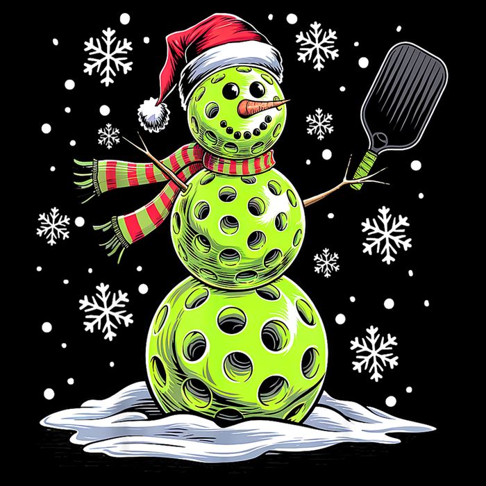 Xmas Funny Pickleball Snowman Player Santa Hat Christmas Gift Backpack