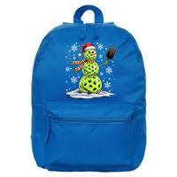 Xmas Funny Pickleball Snowman Player Santa Hat Christmas Gift 16 in Basic Backpack