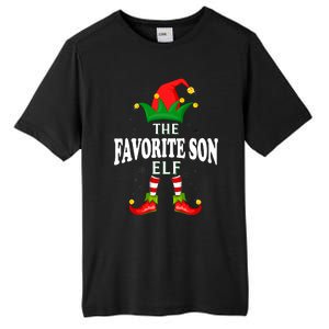 Xmas Favorite Son Elf Family Matching Christmas Pajama Tall Fusion ChromaSoft Performance T-Shirt