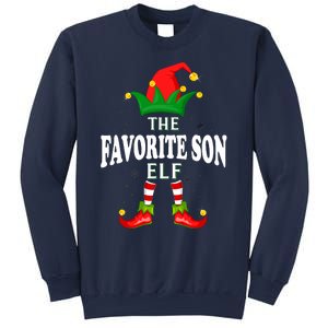 Xmas Favorite Son Elf Family Matching Christmas Pajama Sweatshirt