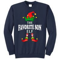 Xmas Favorite Son Elf Family Matching Christmas Pajama Sweatshirt