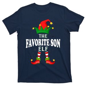 Xmas Favorite Son Elf Family Matching Christmas Pajama T-Shirt