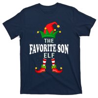 Xmas Favorite Son Elf Family Matching Christmas Pajama T-Shirt