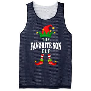 Xmas Favorite Son Elf Family Matching Christmas Pajama Mesh Reversible Basketball Jersey Tank