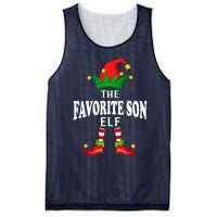 Xmas Favorite Son Elf Family Matching Christmas Pajama Mesh Reversible Basketball Jersey Tank