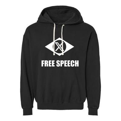 X Free Speech Garment-Dyed Fleece Hoodie