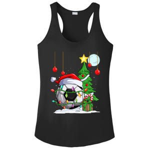 Xmas Football Sports Tree Lights Winter Happy Christmas Gift Ladies PosiCharge Competitor Racerback Tank