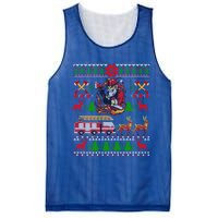 Xmas Firefighter Santa Lover Fire Truck Fire Ugly Sweater Gift Mesh Reversible Basketball Jersey Tank