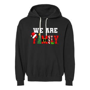 Xmas Family We Are Family Pajamas Matching Garment-Dyed Fleece Hoodie