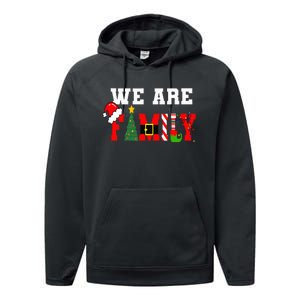 Xmas Family We Are Family Pajamas Matching Performance Fleece Hoodie