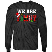 Xmas Family We Are Family Pajamas Matching Tie-Dye Long Sleeve Shirt