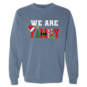 Xmas Family We Are Family Pajamas Matching Garment-Dyed Sweatshirt