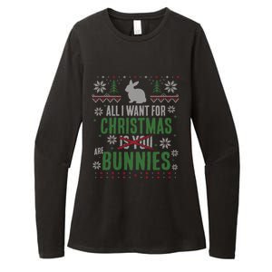 Xmas Gift All I Want For Christmas Are Bunnies Womens CVC Long Sleeve Shirt