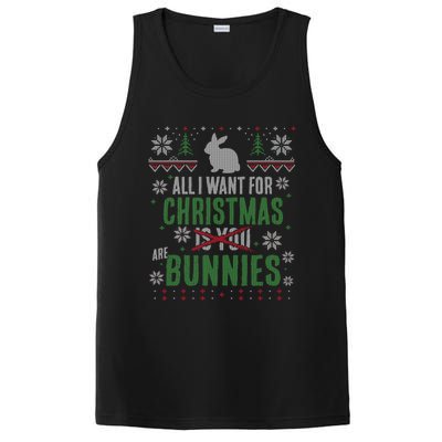 Xmas Gift All I Want For Christmas Are Bunnies PosiCharge Competitor Tank