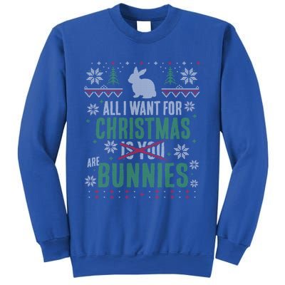 Xmas Gift All I Want For Christmas Are Bunnies Sweatshirt