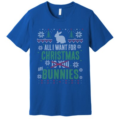 Xmas Gift All I Want For Christmas Are Bunnies Premium T-Shirt