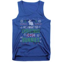 Xmas Gift All I Want For Christmas Are Bunnies Tank Top