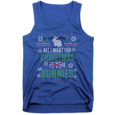 Xmas Gift All I Want For Christmas Are Bunnies Tank Top