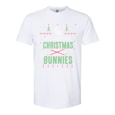 Xmas Gift All I Want For Christmas Are Bunnies Softstyle CVC T-Shirt