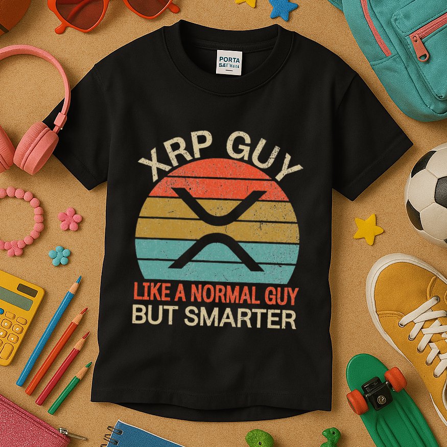 Xrp Guy Crypto Merchandise Definition Kids T-Shirt