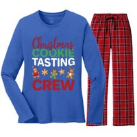 Xmas Gift Christmas Cookie Tasting Crew Gift Women's Long Sleeve Flannel Pajama Set 