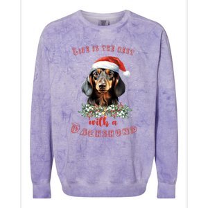 Xmas Gifts For Dachshund Lovers Colorblast Crewneck Sweatshirt