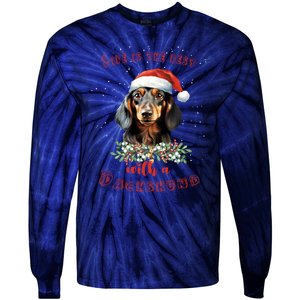 Xmas Gifts For Dachshund Lovers Tie-Dye Long Sleeve Shirt