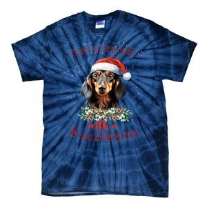 Xmas Gifts For Dachshund Lovers Tie-Dye T-Shirt