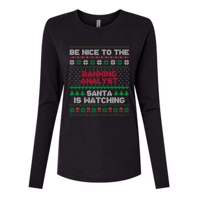 Xmas Gift For Banking Analyst Banking Analyst Ugly Sweater Gift Womens Cotton Relaxed Long Sleeve T-Shirt