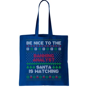 Xmas Gift For Banking Analyst Banking Analyst Ugly Sweater Gift Tote Bag