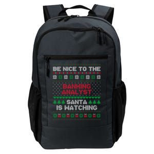 Xmas Gift For Banking Analyst Banking Analyst Ugly Sweater Gift Daily Commute Backpack