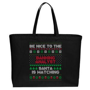 Xmas Gift For Banking Analyst Banking Analyst Ugly Sweater Gift Cotton Canvas Jumbo Tote